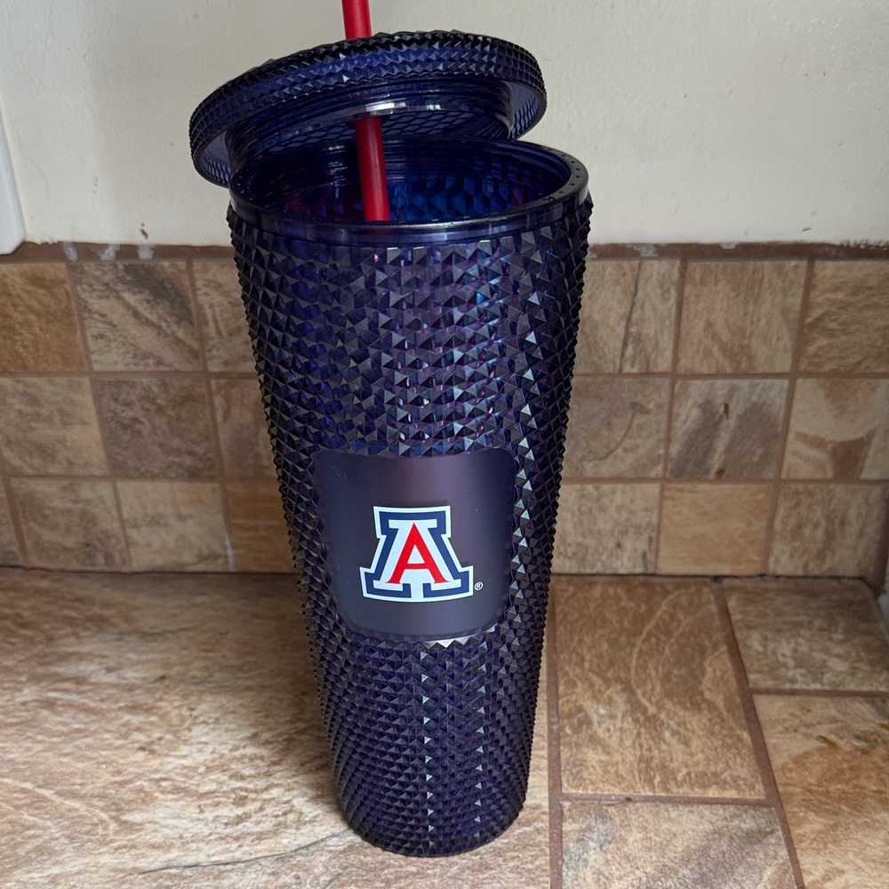 Starbucks U of A Blue Tumbler with Straw